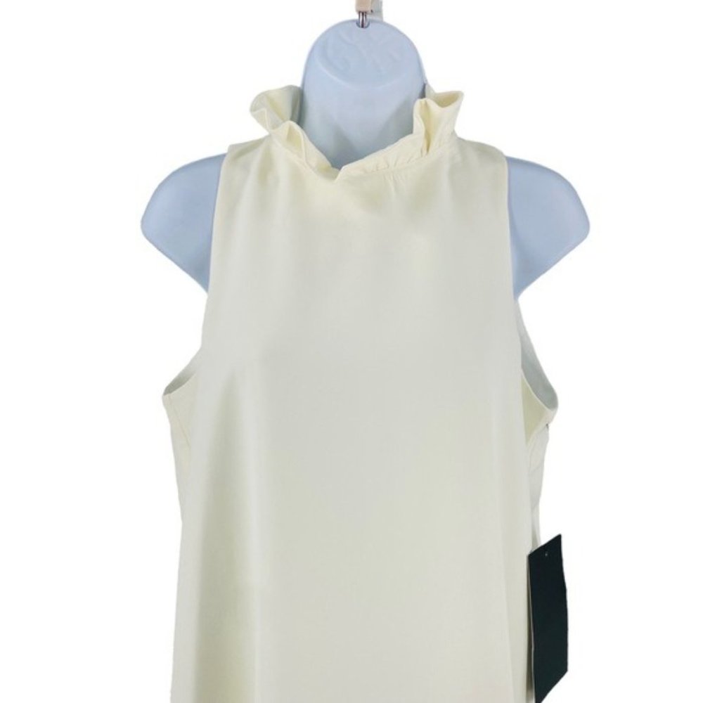 Tuckernuck Ivory Blythe Bow Ruffle Sleeveless Preppy Mini Dress Size L - Picture 5 of 12